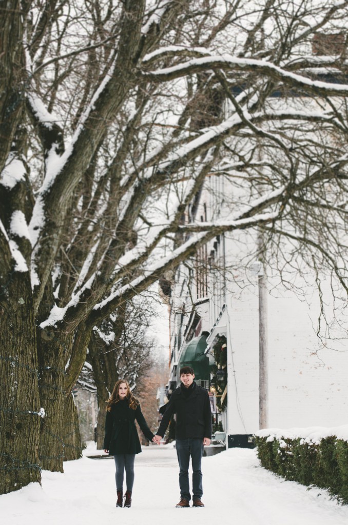 Tom Studios winter engagement session modern