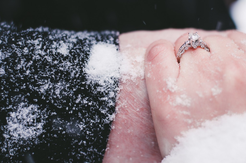 Tom Studios Engagement Session winter ring 