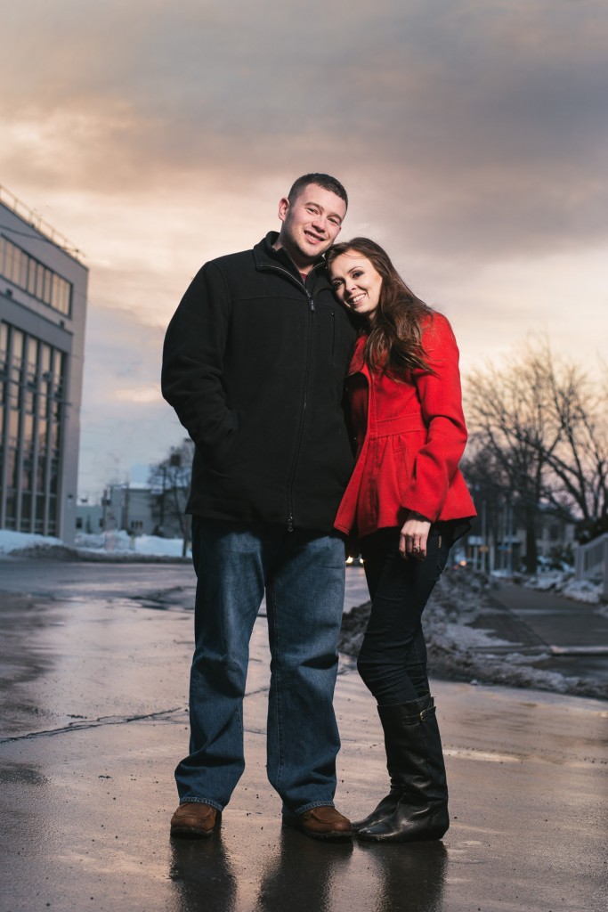Maria and Dan's engagement in Utica with Tom Studios 