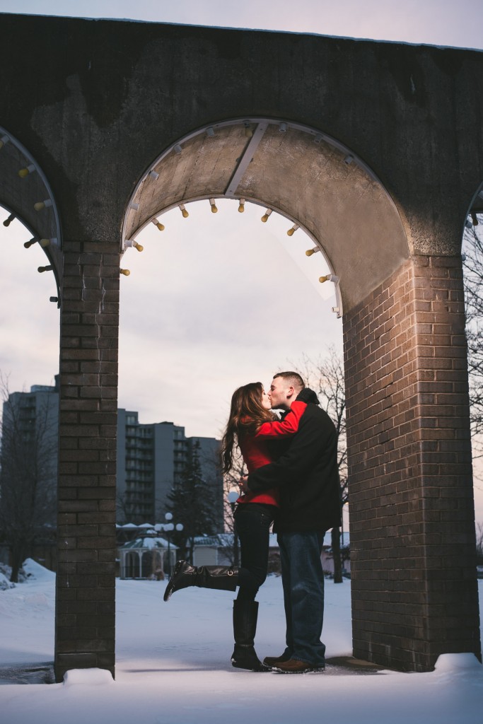 Maria and Dan's engagement in Utica with Tom Studios 