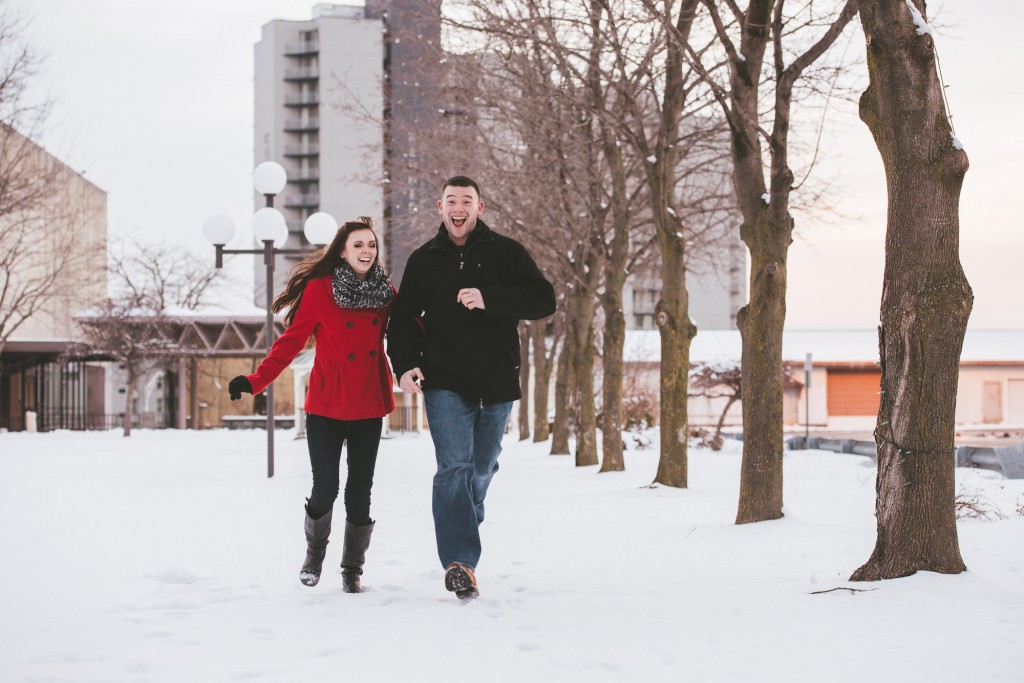 Maria and Dan's engagement in Utica with Tom Studios 