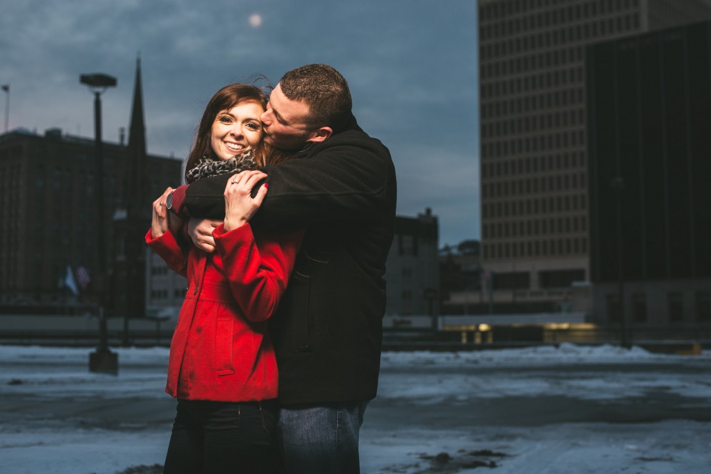 Maria and Dan's engagement in Utica with Tom Studios 