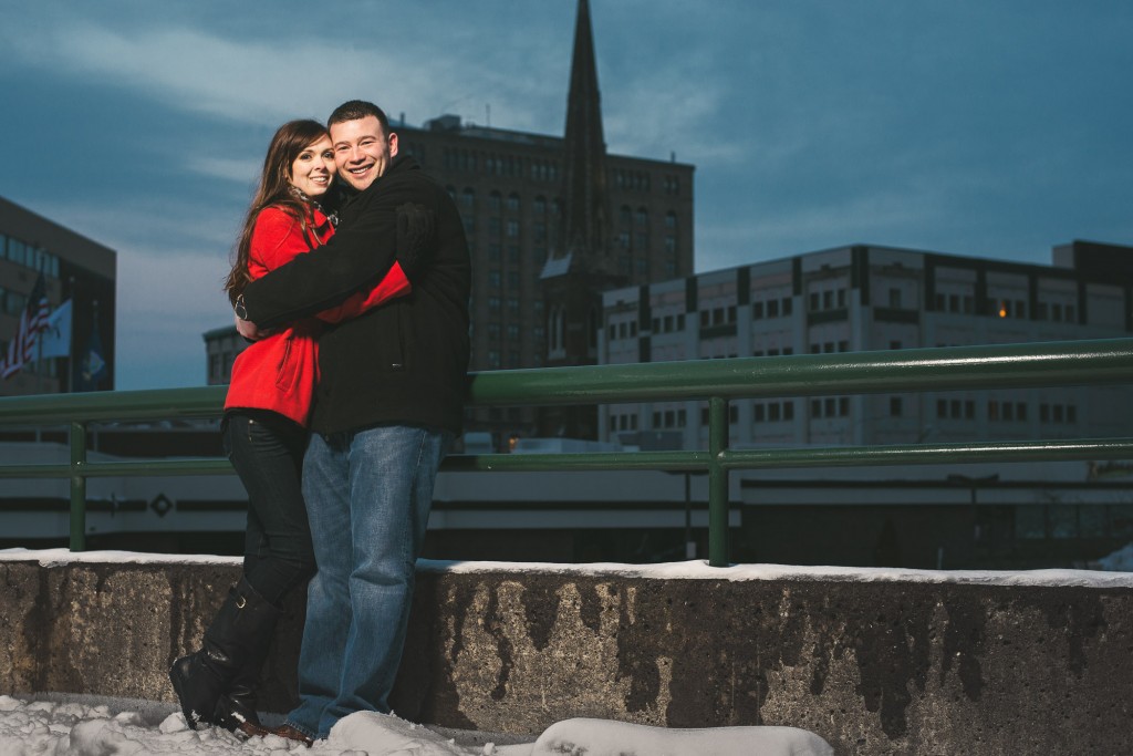 Maria and Dan's engagement in Utica with Tom Studios 