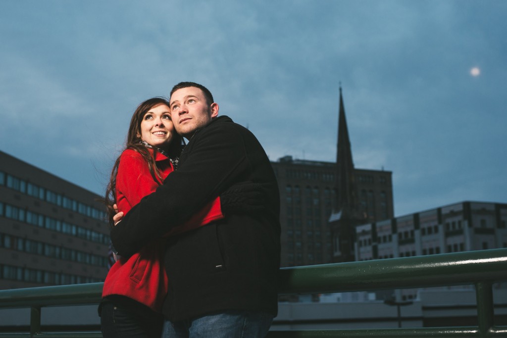 Maria and Dan's engagement in Utica with Tom Studios 