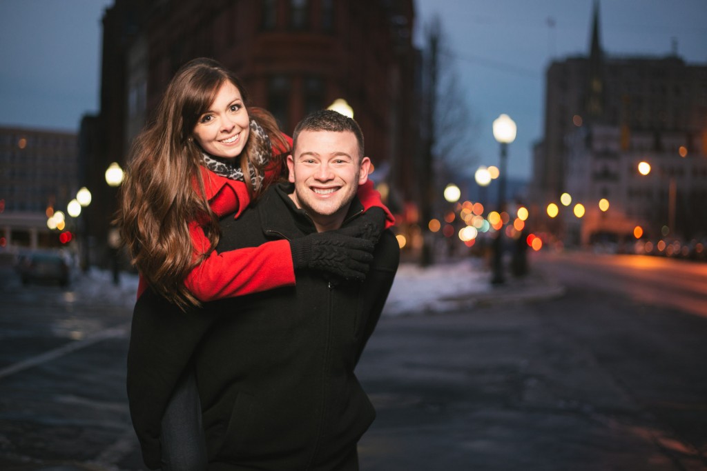 Maria and Dan's engagement in Utica with Tom Studios 