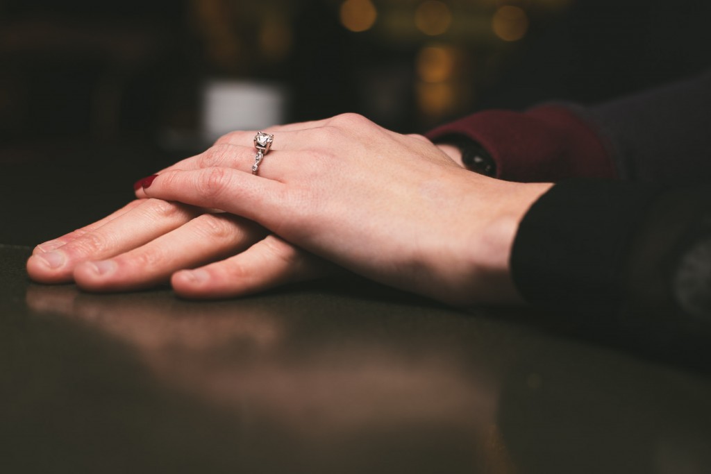 Maria and Dan's engagement in Utica with Tom Studios 