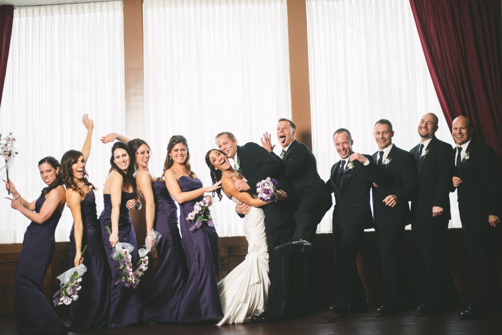 Fun bridal Party portrait  with Tom Studios Wedding Photography 