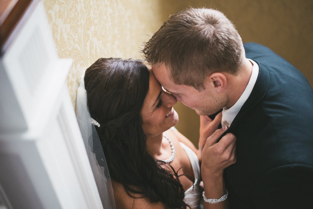 Bride and Groom Candid with Tom Studios Wedding Photography 