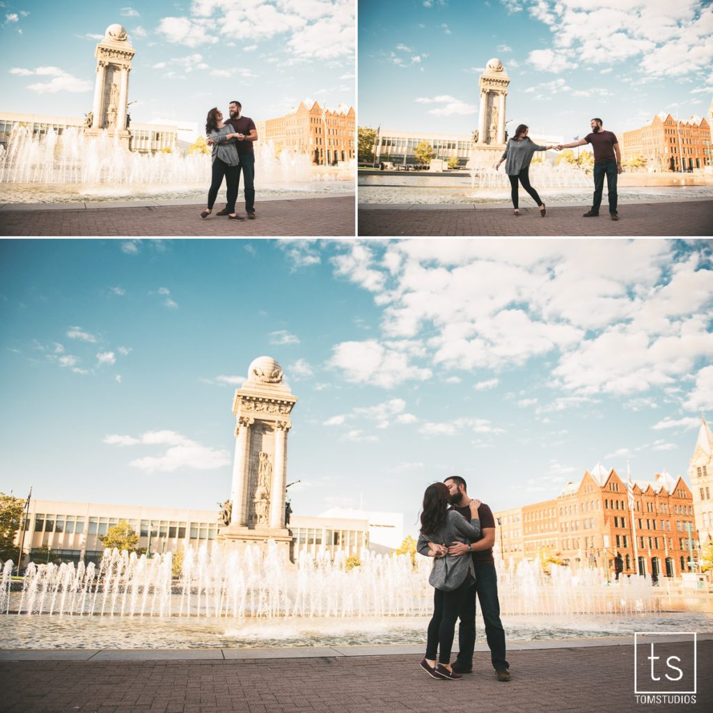 Samantha and Andrew's Engagement Session in Armory Square