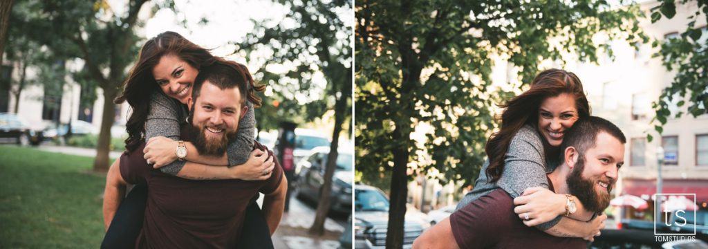 Samantha and Andrew's Engagement Session in Armory Square