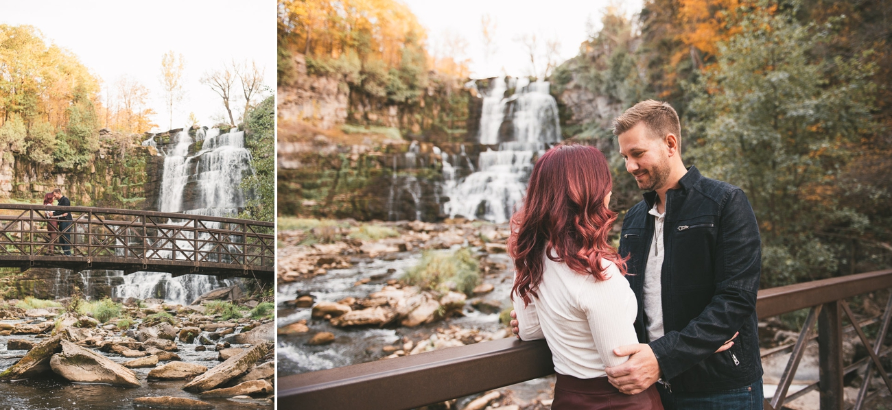 Chittenango Falls engagement pictures, Chittenango Falls