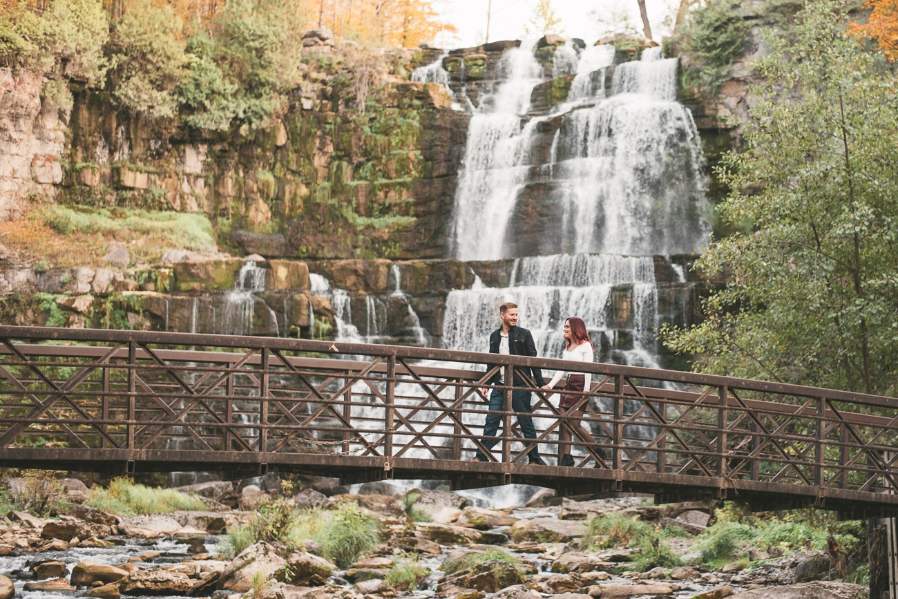 Chittenango Falls engagement pictures, Chittenango Falls