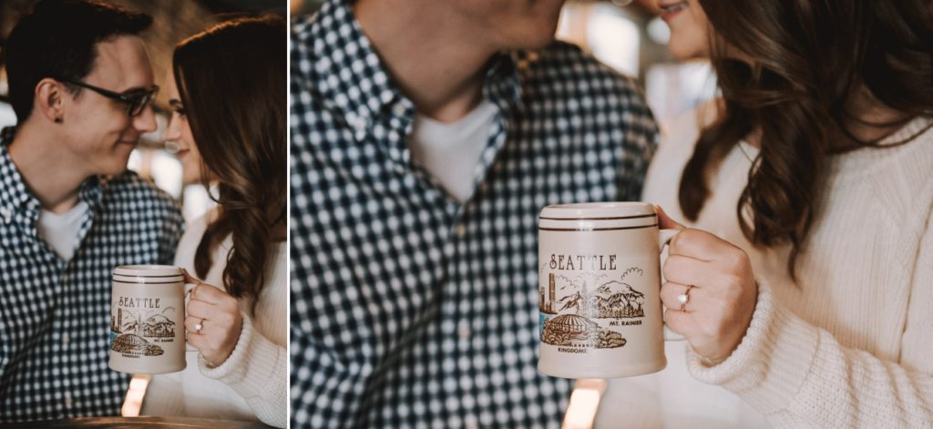 Engagement session at Utica Coffee