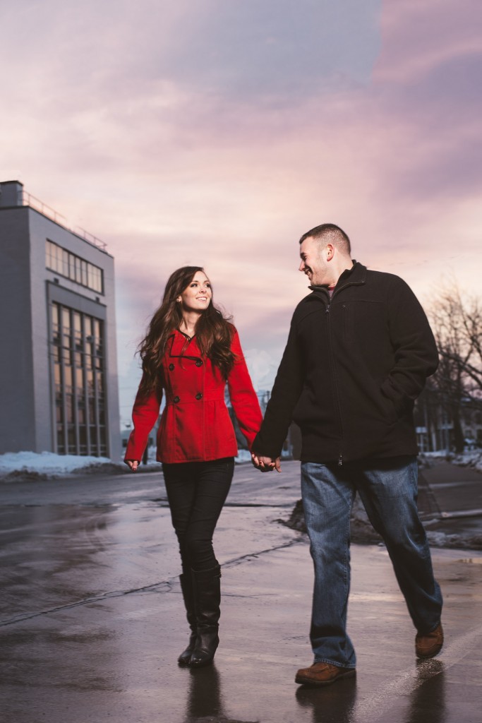 Maria and Dan's engagement in Utica with Tom Studios 