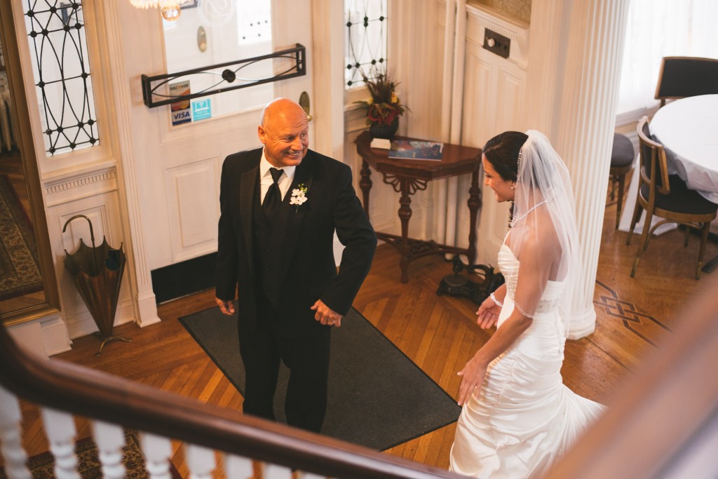 Fathers reaction to the Bride  with Tom Studios Wedding Photography