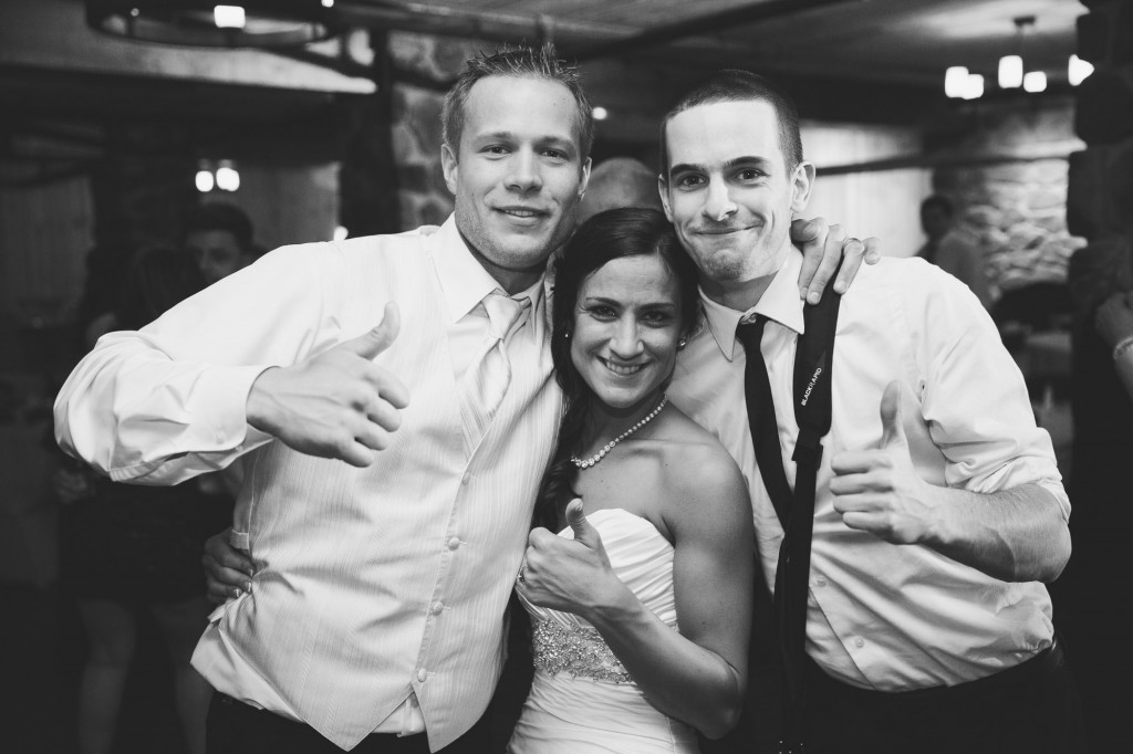 Tom Sblendorio with Bride and Groom at Dibbles Inn with Tom Studios Wedding Photography