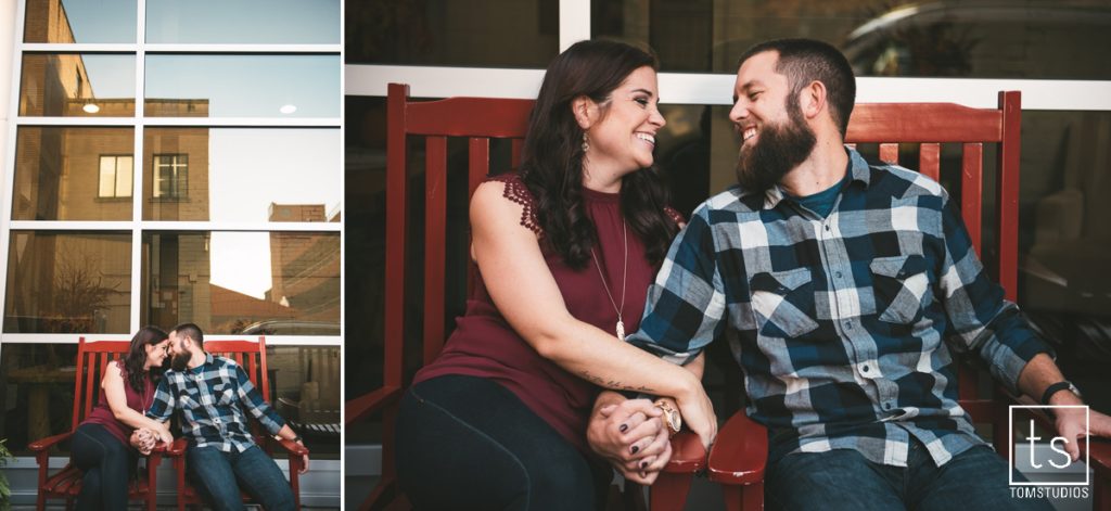 Samantha and Andrew's Engagement Session in Armory Square