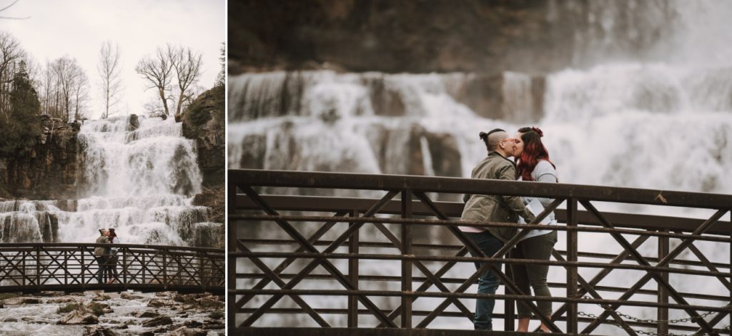 Proposal at Chittenango falls